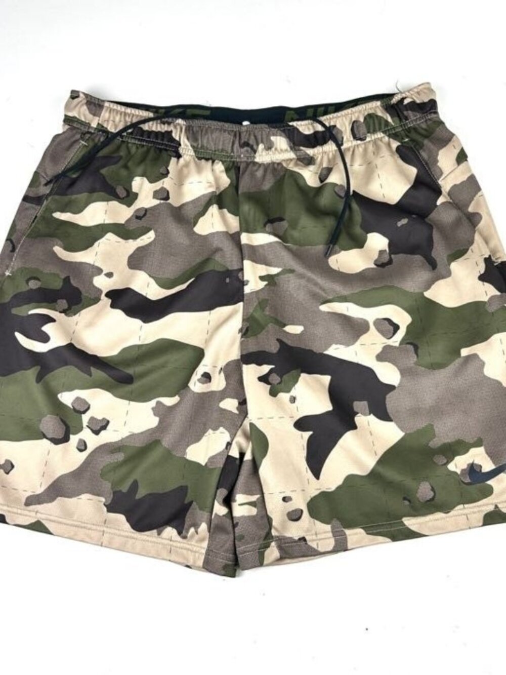 Nike Dri-FIT Camo Shorts Mens XL Green Black 100% Polyester